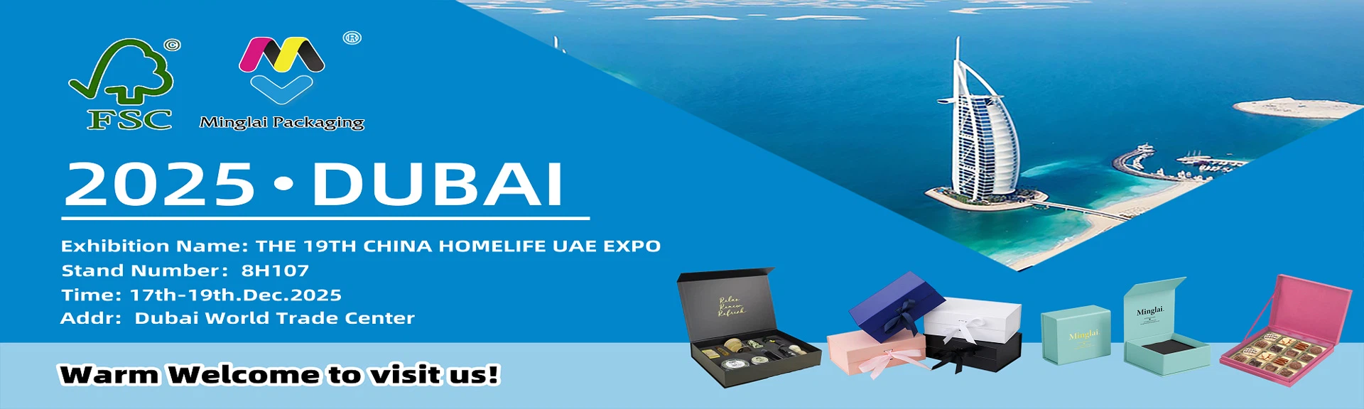 2025 Minglai Packaging trade show Dec Dubai